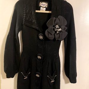 Black cardigan sweater, from a boutique! Size medium